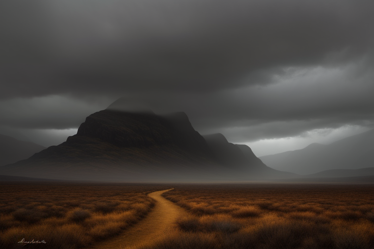 Generated backdrop: a desert heath